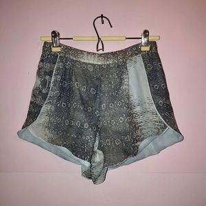 Reiss Snake Print Silk Shorts